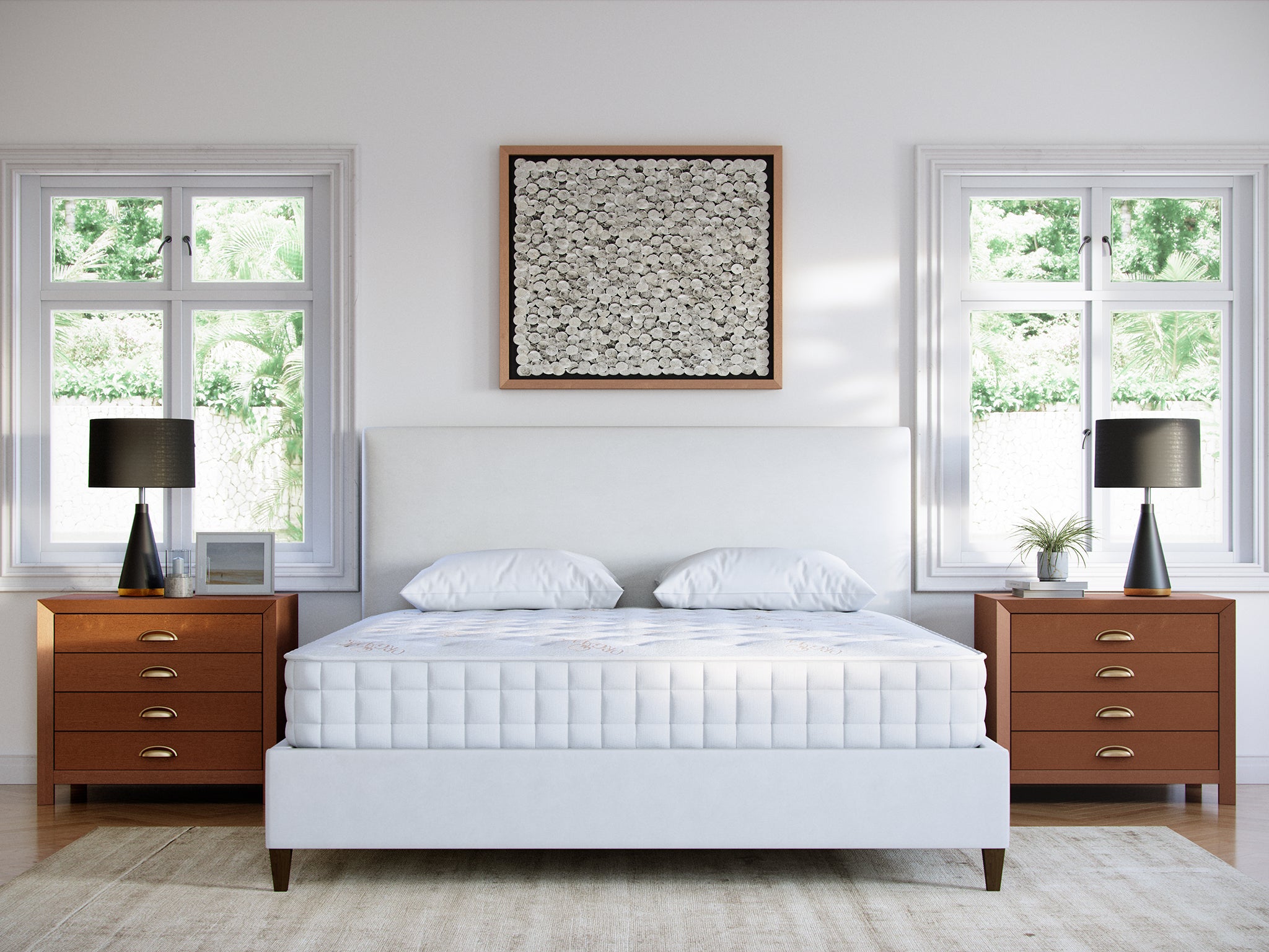 Orthopedic Hand-Tufted Memory Foam & Innerspring Hybrid Mattress – White - Image 2